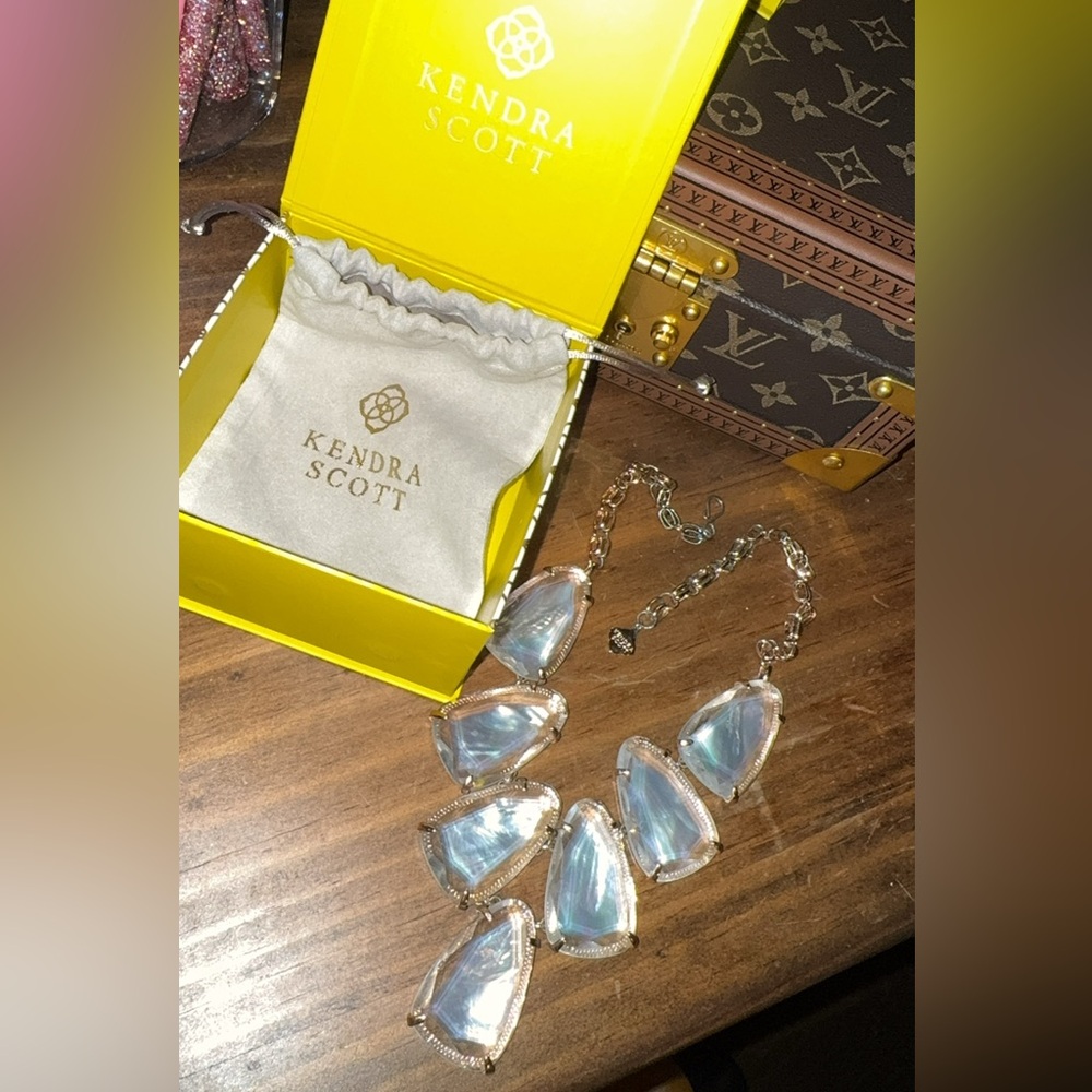Kendra Scott Blue and Silver Crystal Necklace